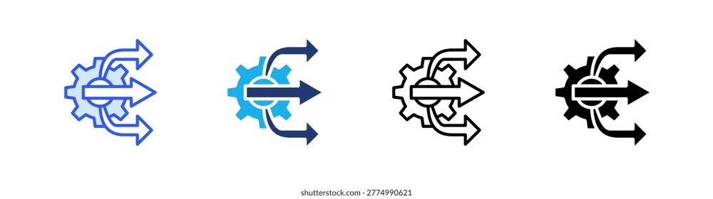 Advance Multiple Style Icon Set Vector