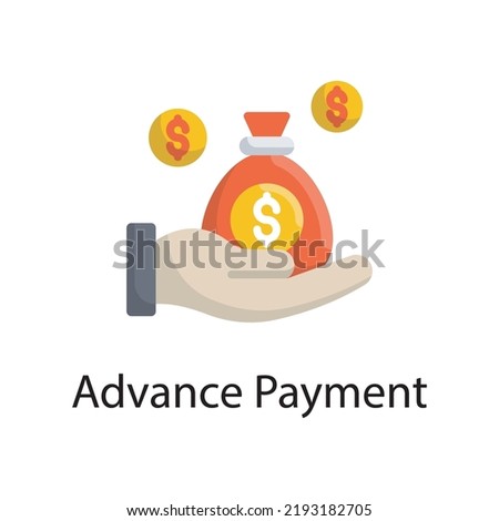Advance Payment vector flat Icon Design illustration. Miscellaneous Symbol on White background EPS 10 File