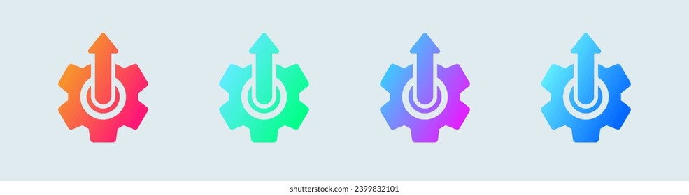 Advance solid icon in gradient colors. Growth signs vector illustration.