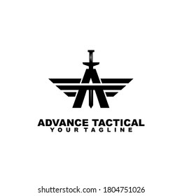 Advance Tactical Initial A Logo Vector