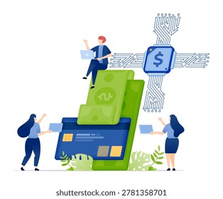 Advanced AI finance processor illustration for planning installment payments debt management and smart spending organization with budgeting systems