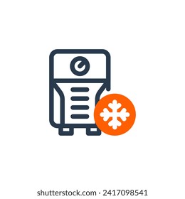 Ilustración de icono del vector purificador de aire avanzado