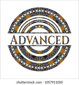 Advanced arabesque emblem. arabic decoration.