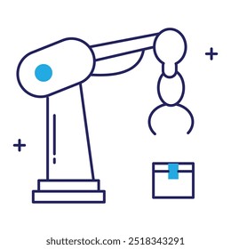 Advanced Articulated Robots Vector Icon Design, articulated robot, robotic arm, automation, industrial robotics, robot mechanics