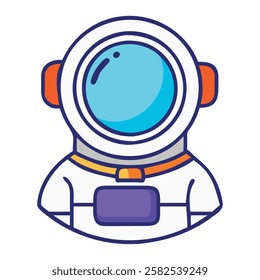 Advanced astronaut suit space icon isolated vector