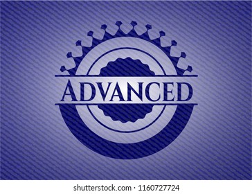 Advanced badge with jean texture