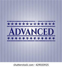 Advanced badge with jean texture