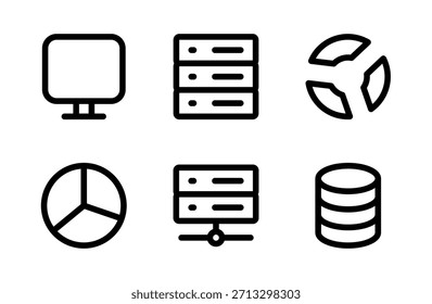 Advanced Big Data Icon Collection - Analytics, Technologie und Datenvisualisierung Icon Set
