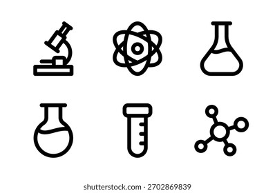 Conjunto de Ícones Avançados de Bioengenharia para Símbolos Modernos de Pesquisa Genética e Recursos Gráficos Profissionais de Inovação em Biotecnologia
