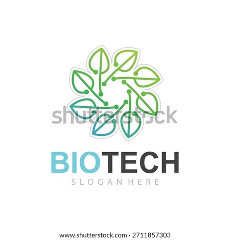 Advanced biotechnology leaf circuit mark representing modern eco friendly sustainable scientific innovation