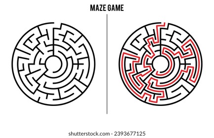 Advanced Circle Maze Puzzle Game und Lösung	