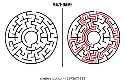 Advanced Circular Maze Puzzle Game And Solution	