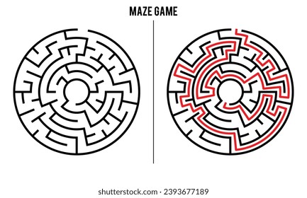 Advanced Circular Maze Puzzle Game And Solution	