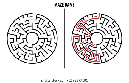 Advanced Circular Maze Puzzle Game And Solution	