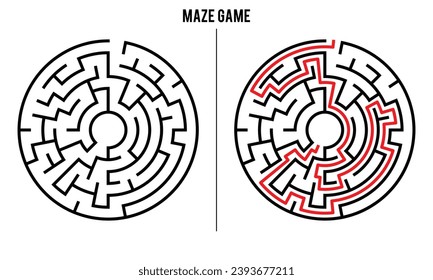 Advanced Circular Maze Puzzle Game And Solution	
