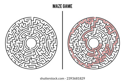 Advanced Circular Maze Puzzle Game And Solution	