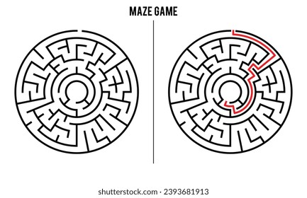 Advanced Circular Maze Puzzle Game And Solution	