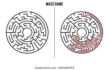 Advanced Circle Maze Puzzle Game und Lösung	