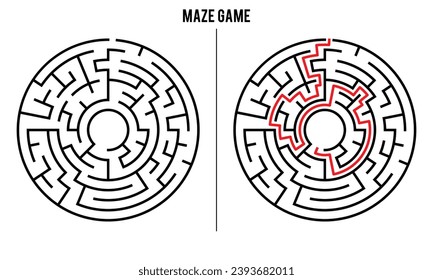 Advanced Circular Maze Puzzle Game And Solution	