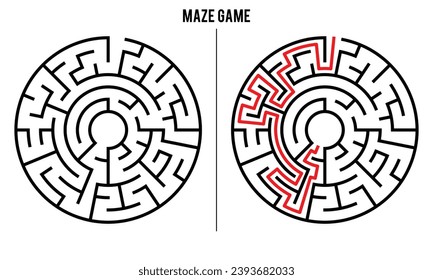 Advanced Circular Maze Puzzle Game And Solution	