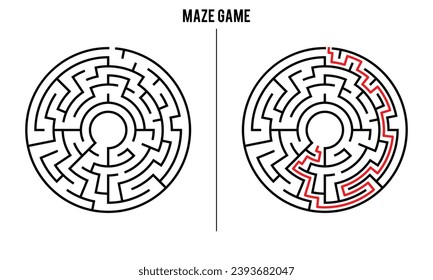 Advanced Circular Maze Puzzle Game And Solution	
