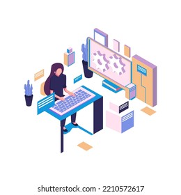 Diseño de ilustraciones de estilo plano con habilidades informáticas avanzadas