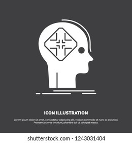 Advanced, cyber, future, human, mind Icon. glyph vector symbol for UI and UX, website or mobile application