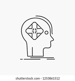 Advanced, cyber, future, human, mind Line Icon. Vector isolated illustration