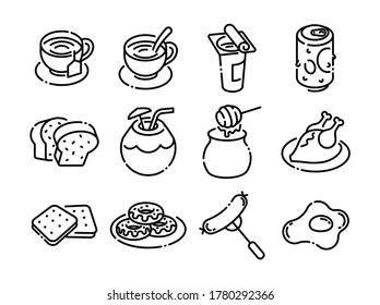 Advanced design Food and beverage line black icons style 7 vol 2