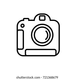 advanced digital camera in simple line vector image