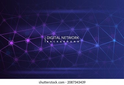 Advanced Digital Network Connection Internet Computer Technology Background