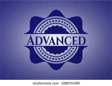 Advanced emblem with denim texture