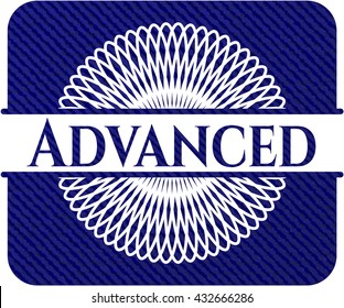 Advanced emblem with jean background