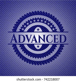 Advanced emblem with jean texture