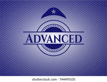 Advanced emblem with jean texture