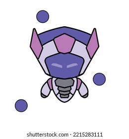 advanced flying tobot, robot icon, vector robot