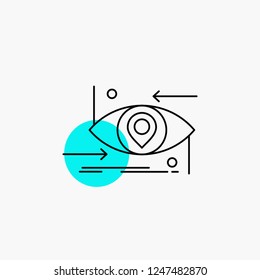 Advanced, future, gen, science, technology, eye Line Icon