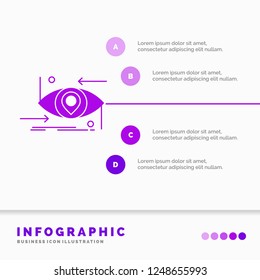 Advanced, future, gen, science, technology, eye Infographics Template for Website and Presentation. GLyph Purple icon infographic style vector illustration.
