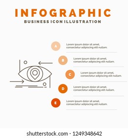 Advanced, future, gen, science, technology, eye Infographics Template for Website and Presentation. Line Gray icon with Orange infographic style vector illustration