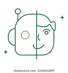 Advanced Future Technology Vector icon Design, mart devices, AI, artificial intelligence, digital revolution, futuristic, robotics