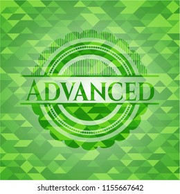 Advanced green mosaic emblem