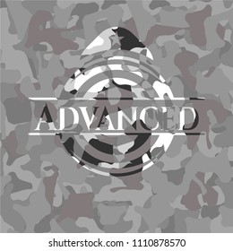 Advanced grey camouflaged emblem
