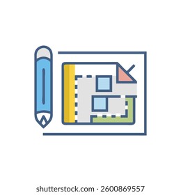 An advanced icon illustrating a renovation plan.