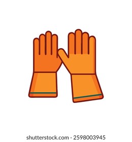 An advanced icon illustrating welding gloves.
