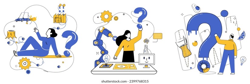 Advanced idea vector illustration. Progress is summit reached by businesses scaling peaks advanced ideas Advanced ideas are keys unlocking doors to new horizons in business exploration