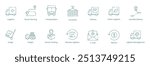 Advanced Logistics and Transportation Vector Icon Set for Cargo, Freight, and Green Delivery Solutions