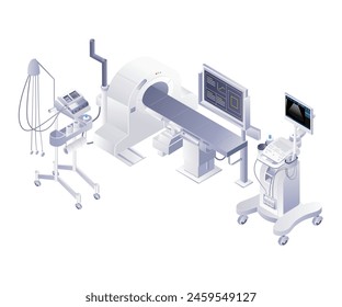 Fortgeschrittene Mediziner-Tools-Technologie Infografik 3D-Illustration flach isometrisch