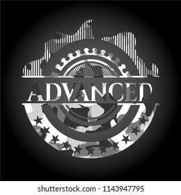 Advanced on grey camouflage pattern