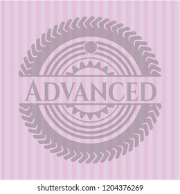 Advanced pink emblem. Retro
