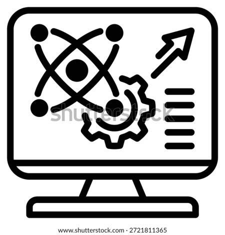 Advanced Placement (AP) Science Subjects Icon Line Vector Illustration